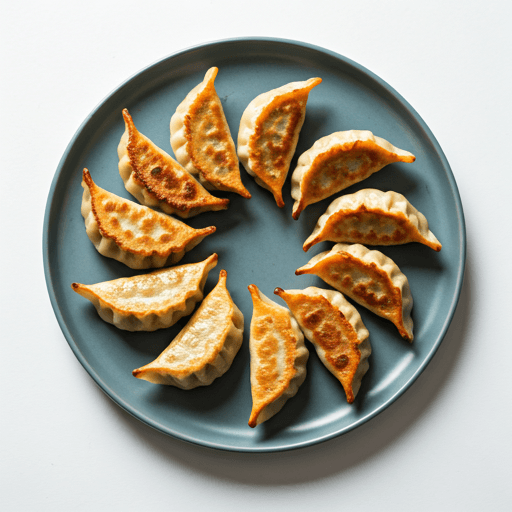 Pan-fried dumplings with juicy pork filling